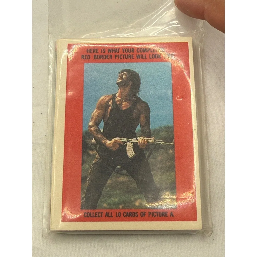 1985 Rambo Sticker‎ Card Sealed Original Vintage Collectible 1980s  Memorabilia